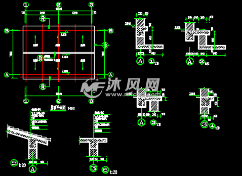 某农村沟槽式公共厕所建筑施工图