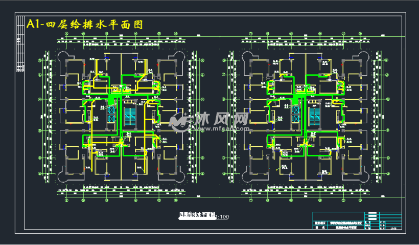 某市18层实业综合楼给排水设计- 设计方案图纸 - 沐风网