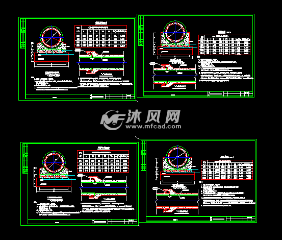 钢筋混凝土管基础图及加固图