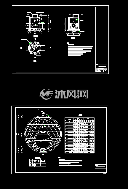 圆形混凝土污水检查井及配筋图