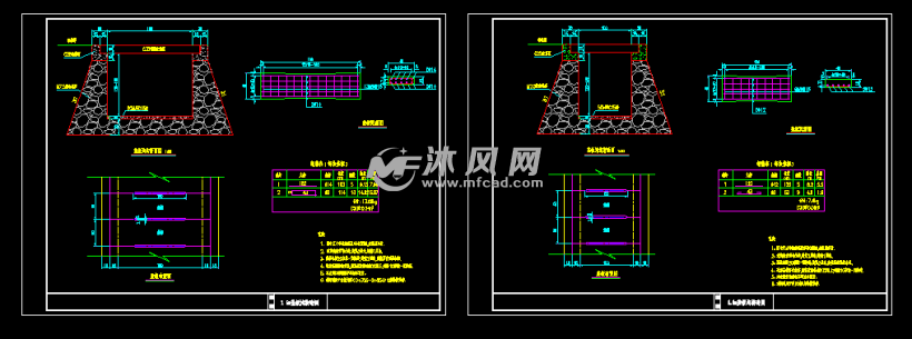 漿砌塊石蓋板排水溝設計圖