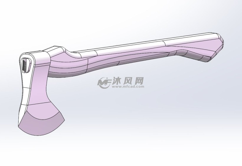 木质柄斧头 - 手动工具图纸 - 沐风网