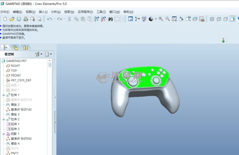 游戏手柄3d设计图