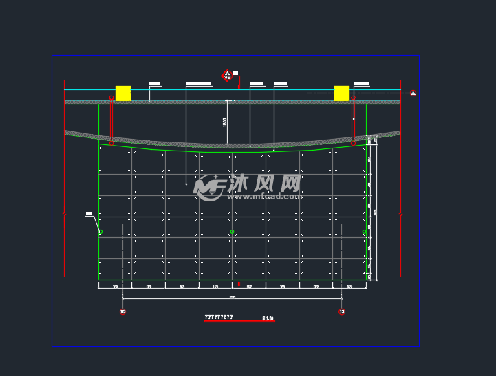雨蓬玻璃平面分格图