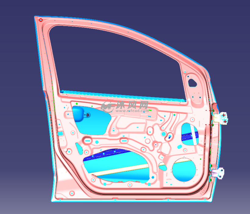 某车型左后车门组件