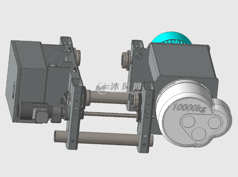 10噸電動葫蘆結構模型 - 工程機械/建築機械圖紙 - 沐風網