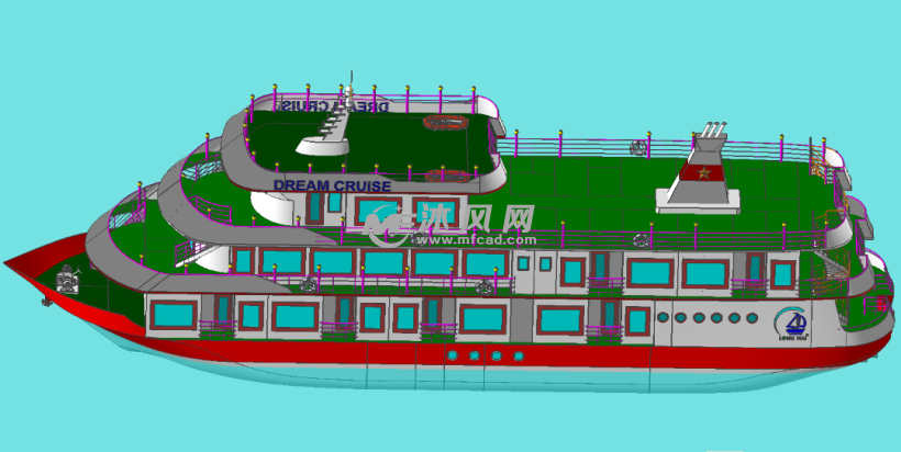 梦幻巡航观光游轮模型