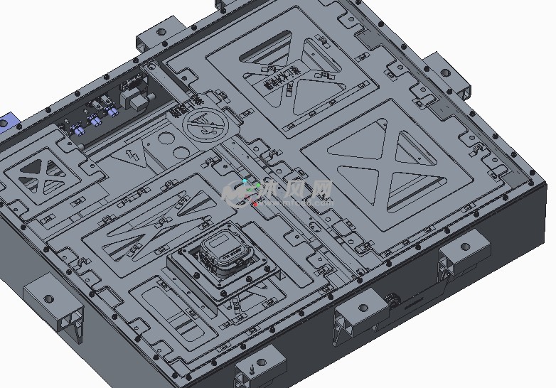 电池箱体去除上盖箱体上盖钣金支架型材框架型材侧架