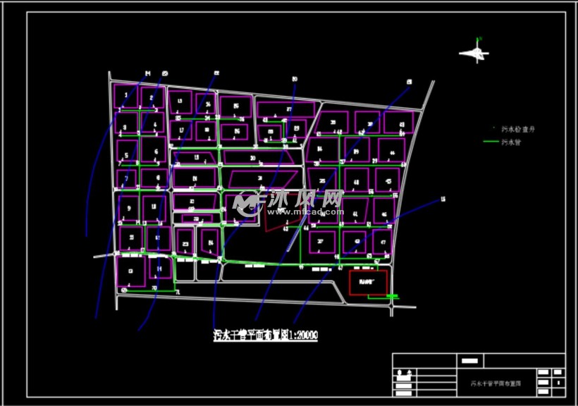 某市排水管网和污水处理厂设计图纸下载_设计方案图纸 - 沐风网