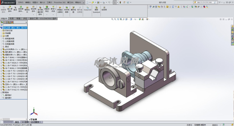 卧式镗孔夹具总图