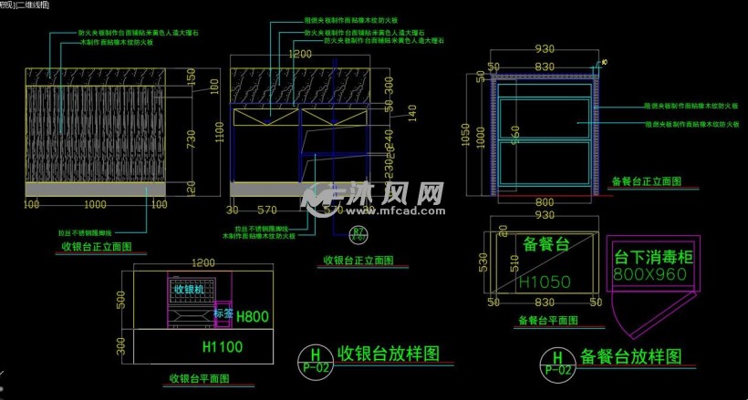 備餐檯放樣圖