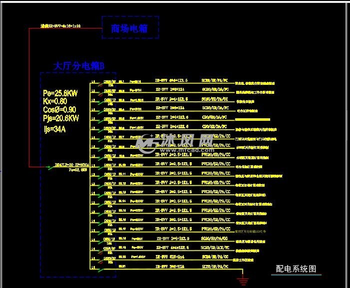 配電系統圖平面佈置圖強電插座平面佈置圖商鋪隔牆平面圖收銀臺剖面圖