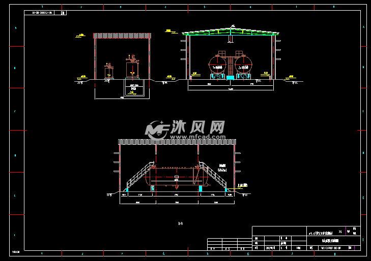 某化工廠脫硝系統設計cad圖- 環保圖紙 - 沐風網