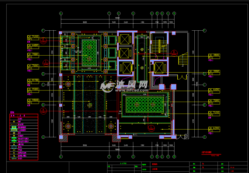 大堂天花布置图