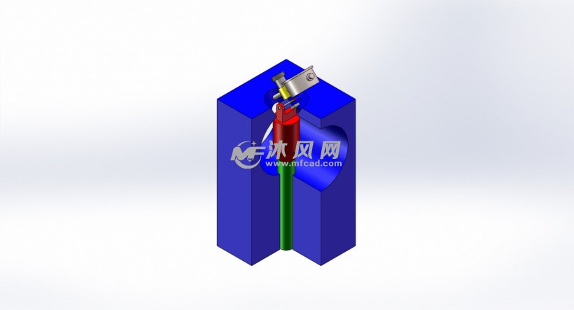 立柱斜向圆跳动检具