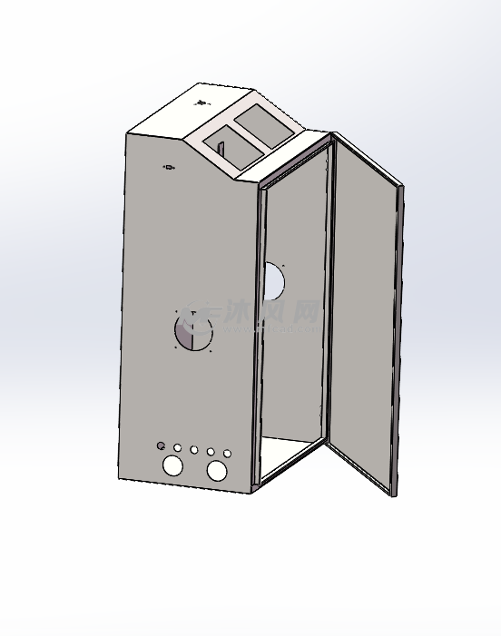 双显示屏钣金电箱 - 箱体类图纸 - 沐风网