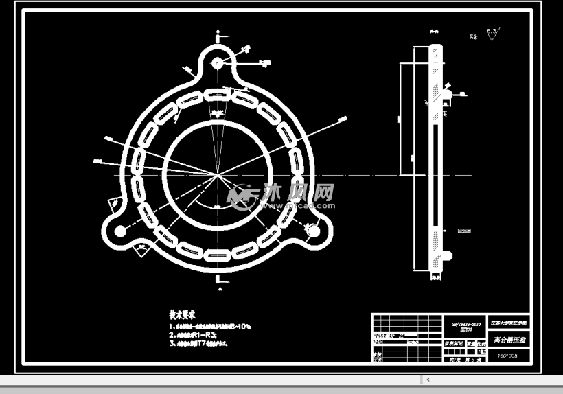 压盘图图纸参数图纸id: 1023865图纸格式:dwg,pdf图纸版本:autocad