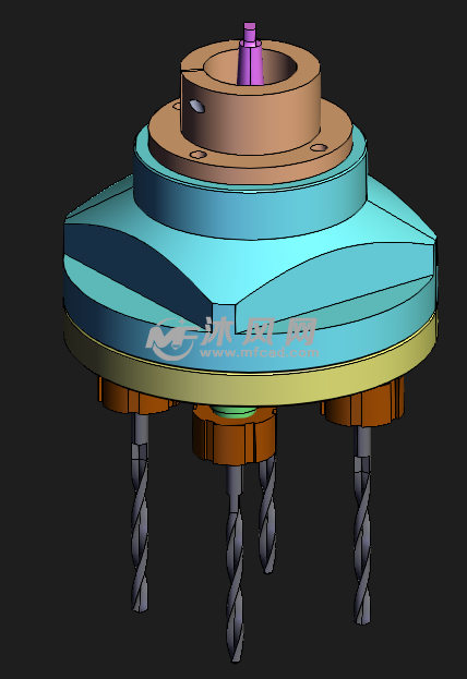 多軸鑽頭三維模型 - 工裝圖紙 - 沐風網