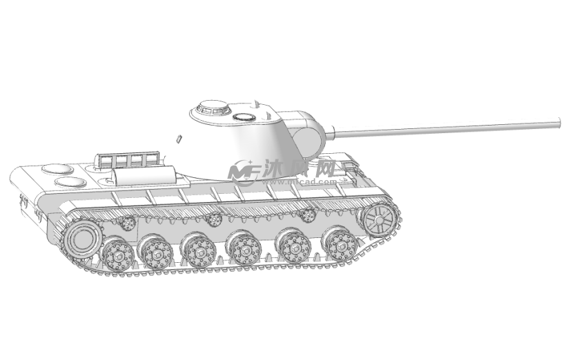 虎式陆战坦克侧面图