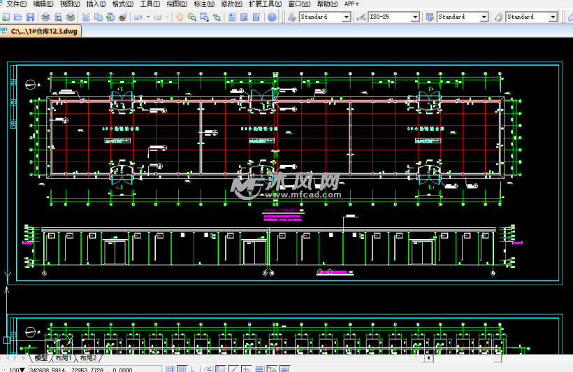 单层排架结构仓库结构施工图- 工农业建筑图纸 - 沐风网