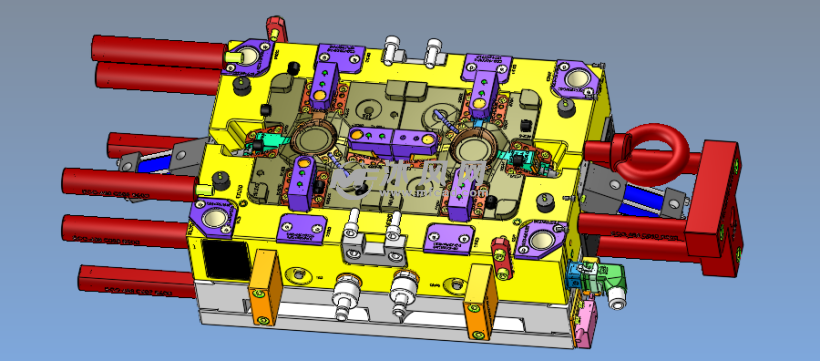 led灯环支架模具设计图