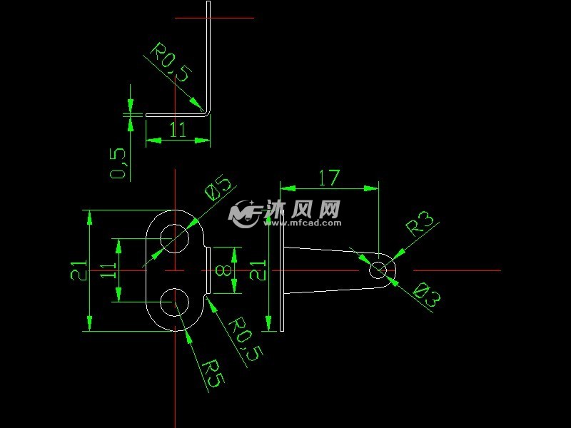 焊片衝壓彎曲成型複合模具設計2套模具