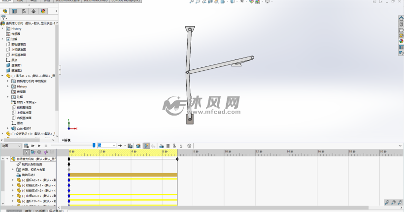 曲柄增力機構動畫