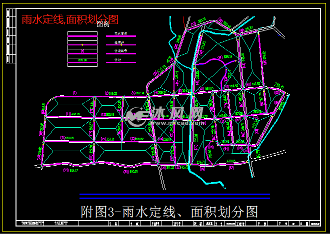雨水定线面积划分图