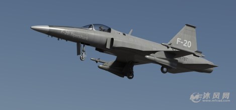 美国f20虎鲨战机三维模型cad