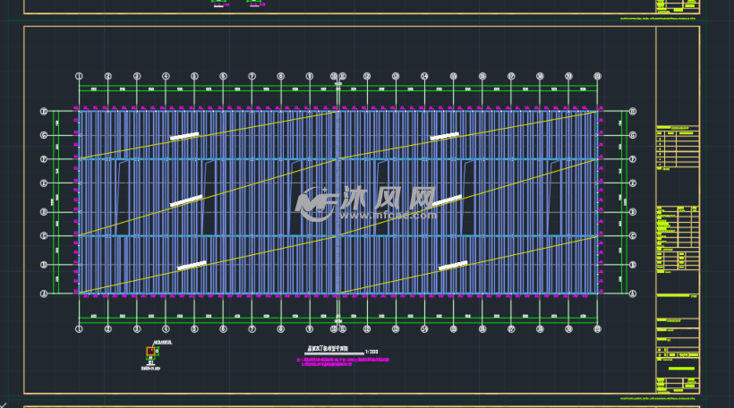 屋面双t板布置平面图