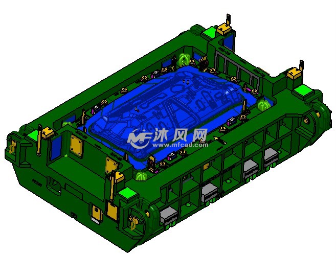 suv前围板拉延模- 冲压模具图纸 - 沐风网