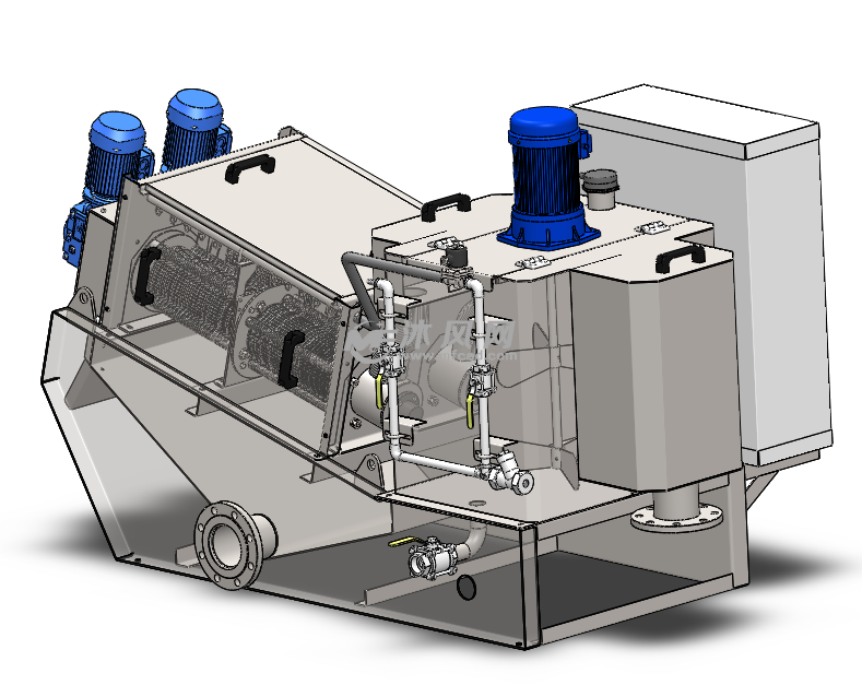 dl132叠螺污泥脱水机3d