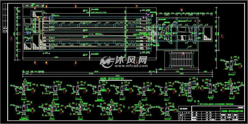 15萬噸汙水廠細格柵曝氣沉砂池圖紙