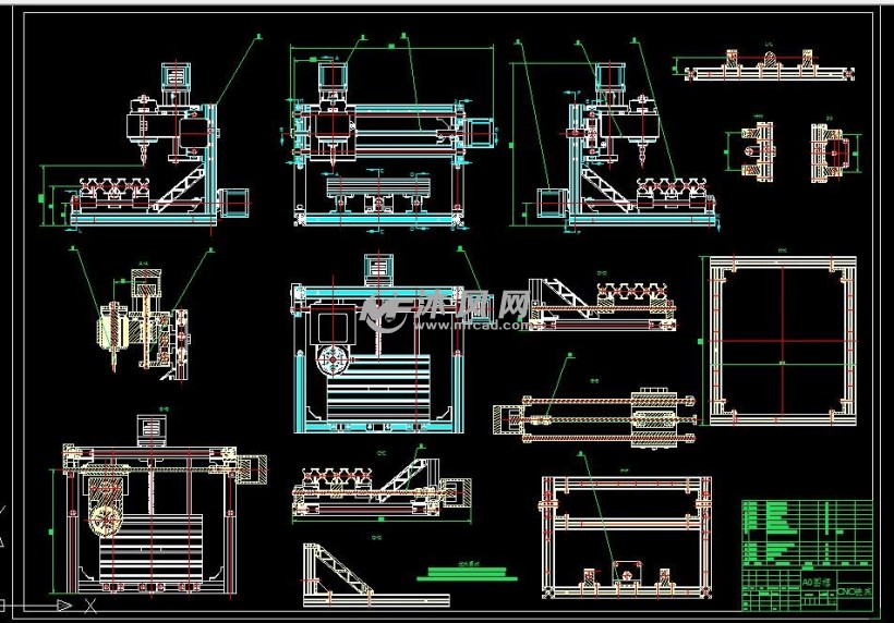cnc小型xyz軸自動化數控銑床設計圖紙