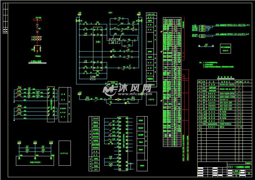 10kv变压器高压侧进线原理图