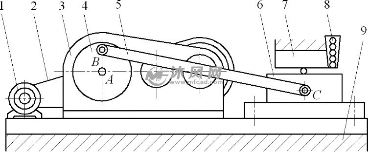 平板搓丝机结构示意图