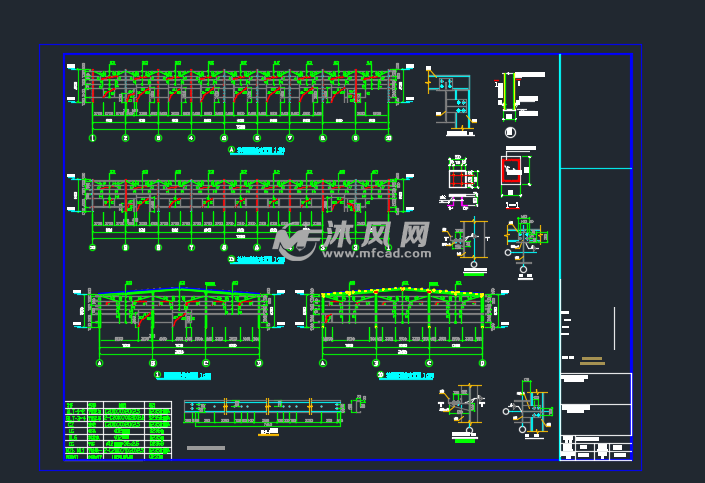 墙面檩条平面布置图