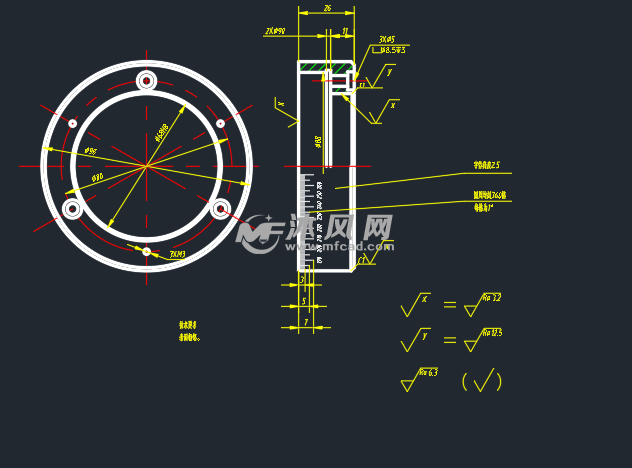 万能分度头fw100 - 机床附件图纸 - 沐风网
