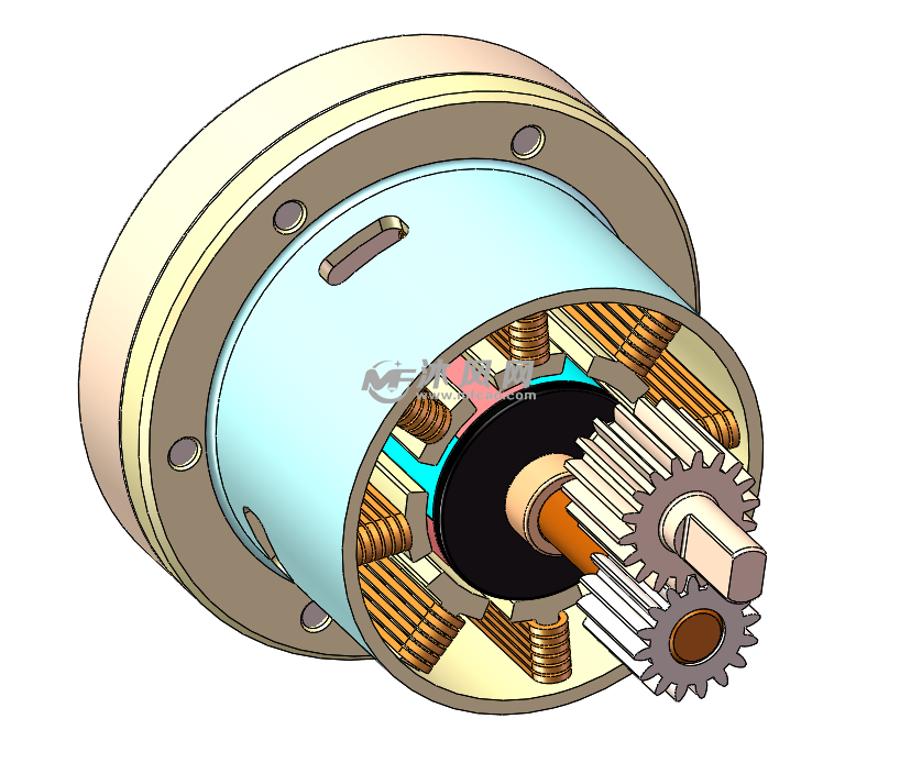 直流无刷减速电机传动示意图