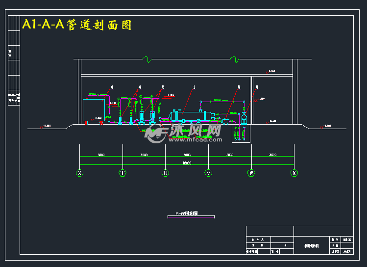 a1-a-a管道剖面图