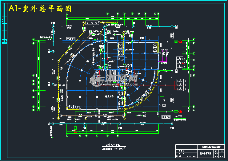 a1-室外总平面图本设计为xx国际大厦建筑给排水设计,主要包括室内给水