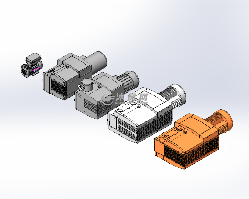 5款工业气动干式真空泵模型