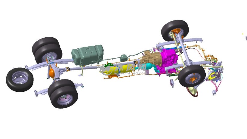 中置后驱货车底盘系统