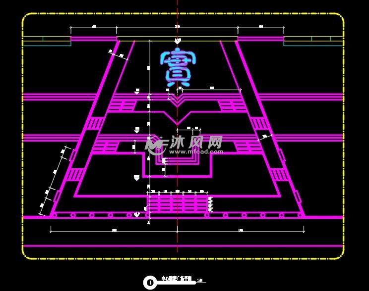 中心雕塑广场平面