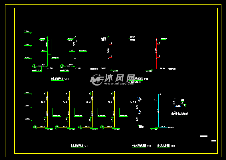 幼儿园给排水图