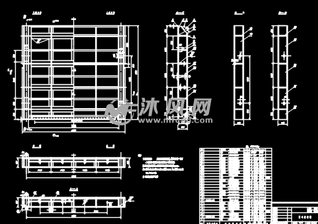 溢洪道钢闸门设计结构图