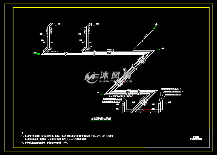 工廠循環水裝置設計圖- cad建築圖紙 - 沐風網