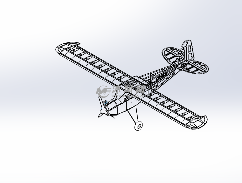 直升飞机三维设计模型 - 航空航天图纸 - 沐风网