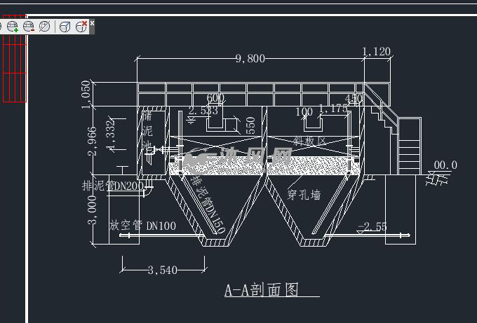 斜板二沉池图- 环保图纸 - 沐风网