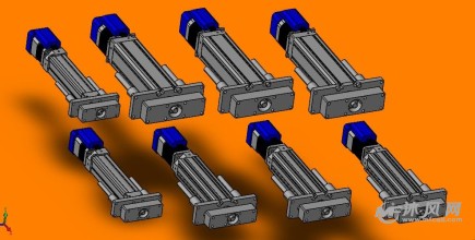 8種rsdg系列 軸杆 帶支持功能- 單軸機器人模型